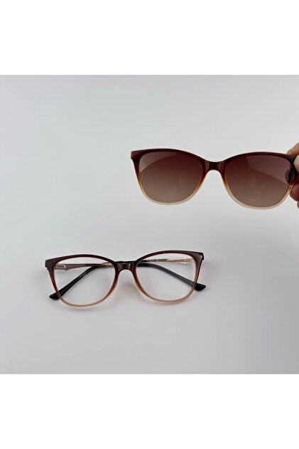 愛探眼影、リムキャット 8枚セット smile EYES KAHVERENGİ CAT EYE MAVİ IŞIK KORUMALI KLİPSLİ GÖZLÜK