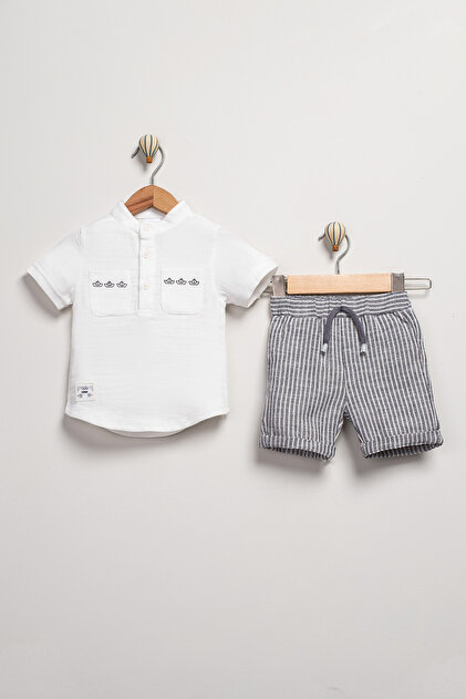 Boys' Baby & Kids 2-Piece Patterned Shirt and Shorts Set
