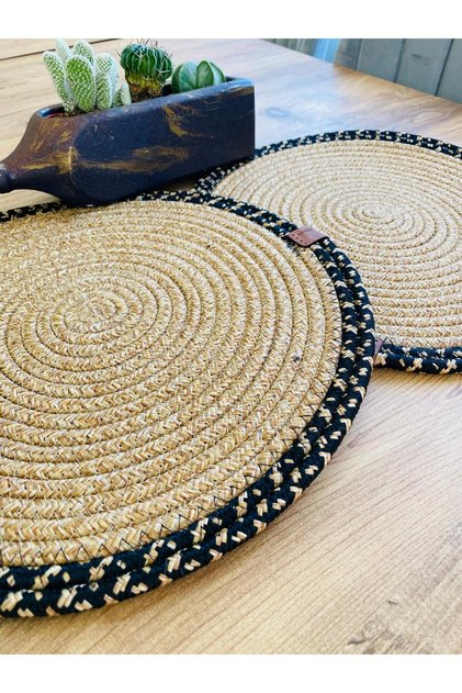 Presentation Plate Mat Jute Placemat American Service Set of 2