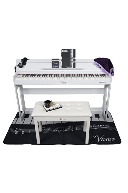 Furia Vivace Piano VX-D1920WH Beyaz Mat Dijital Piyano Full Setli