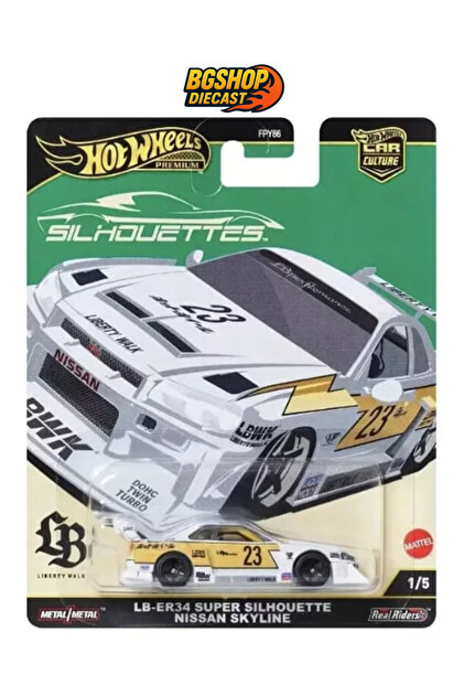 ミニカー LB-ER34 SUPER SILHOUETTE NISSAN SKYLINE HOT WHEELS Premium Car Culture Silhouettes Lb-Er34 Super