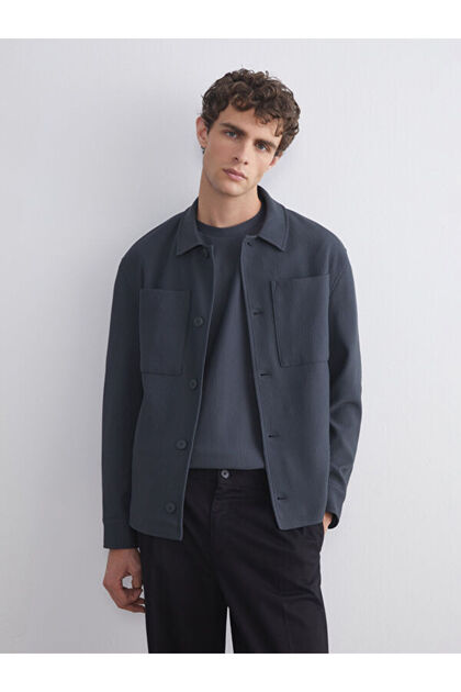 Rmz Gi̇yi̇m Farkiyla Shirt Roba Collar Men's Jacket
