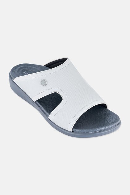Men Slip On Arabic Sandals, Light Grey