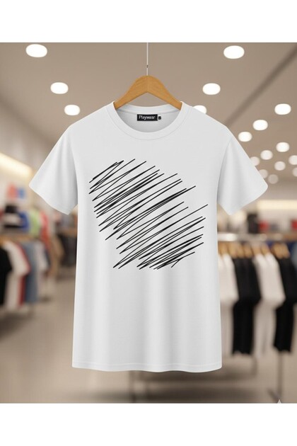 Play Wear Unisex Round Neck Printed T-Shirt Model Line V1