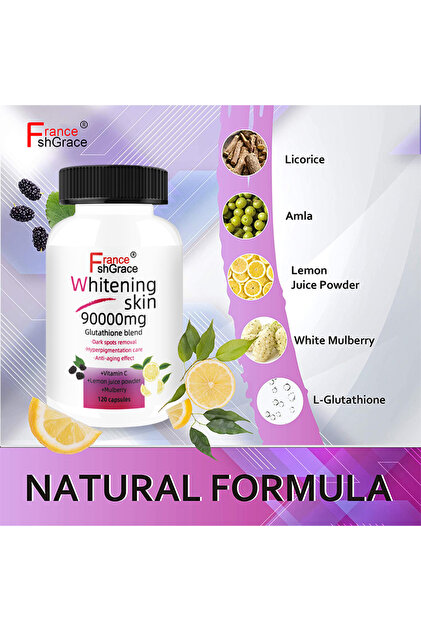 glutathione blend skin whitening ▫️GLUTATHIONE 90000 MG SKIN WHITENING SUPPLEMENT▫️ 🔆100 softgels🔆 ☑️This  is a high-potency dietary supplement from the brand DUOZI. It comes in the  form of softgels and is marketed primarily for skin whitening/brightening main image 0