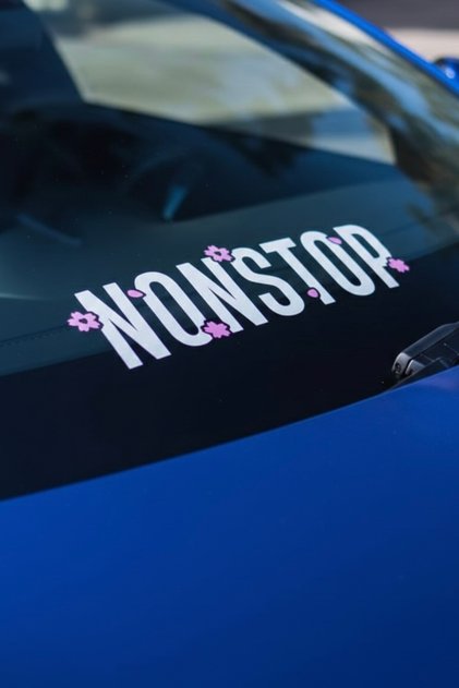 Nonstop Sakura Themed Jdm Car Sticker - Japanese Flower Detailed Auto Windshield Side Door Decal 50cm