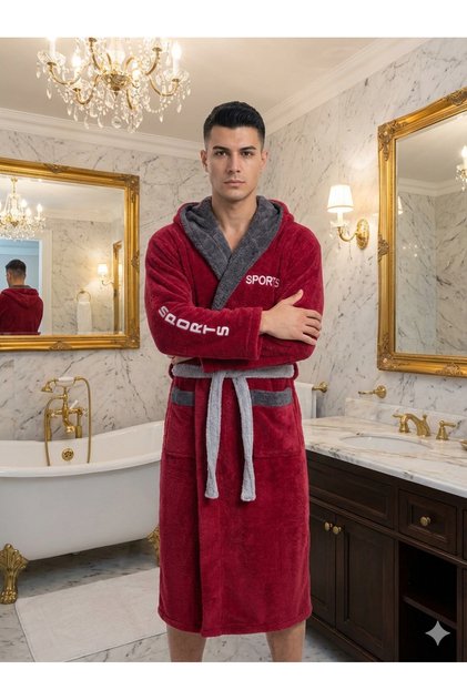 EMBROIDERED BATHROBE