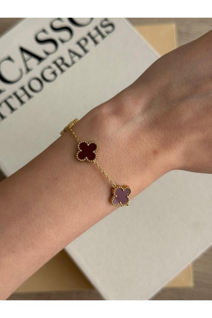 Steel Unisex Claret Red Bracelet