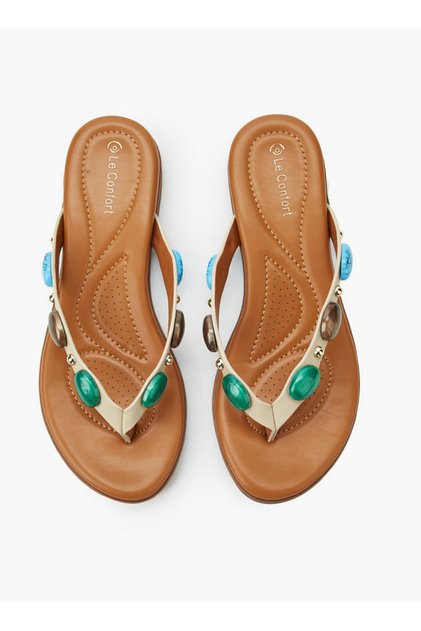 Stone Embellished Thong Sandal