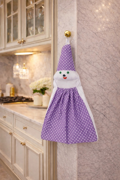Kitchen Utensil Organizer Purple Bag Holder