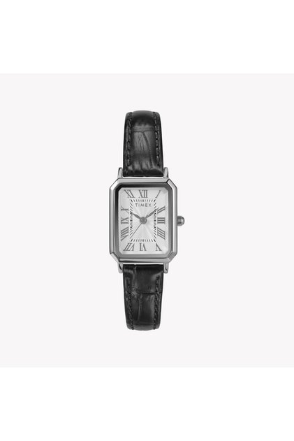 Women's Silver/Black Leather Watch | Tw2y00800