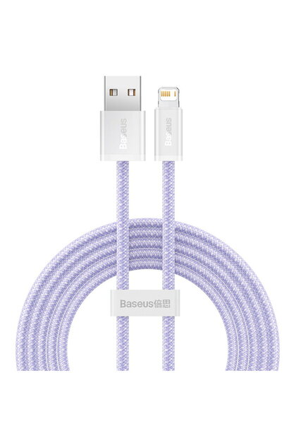 Cablu dinamic USB la Lightning, 2.4A, 2m violet