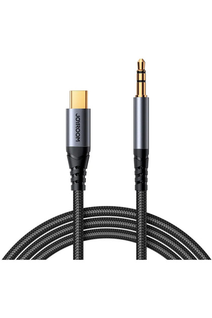 Cablu audio stereo AUX 3,5 mm mini jack - USB-C pentru telefon 1,2 m negru (SY-A07)