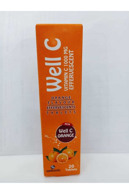 WELL C VITAMIN C 1000MG EFFERVESCENT TABLET 20'S