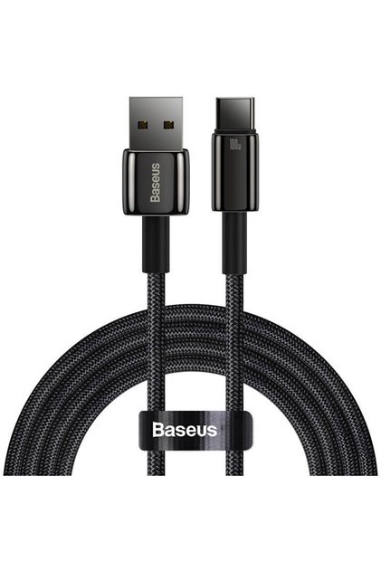 Cablu USB-C Tungsten Gold, 100W, 1m Negru