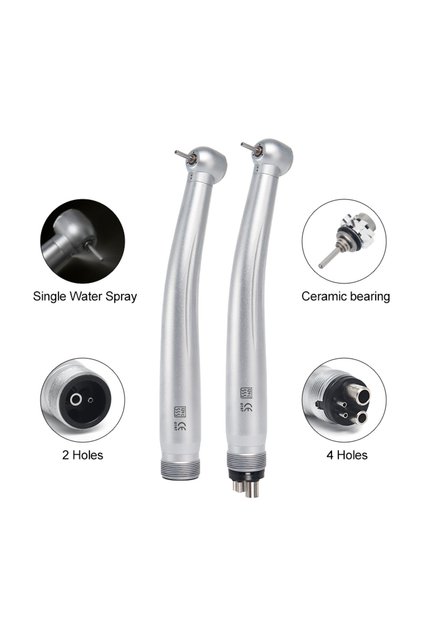 2 hole Dental without light Push Button High Speed Handpiece Air Turbine single Water Spray Dentistr