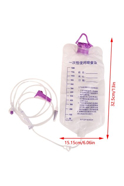 one size 1200ml Medical Plastic Feeding Bag Enteral Nutrition Supply Bag Nasal Feeding Nutrient Grav
