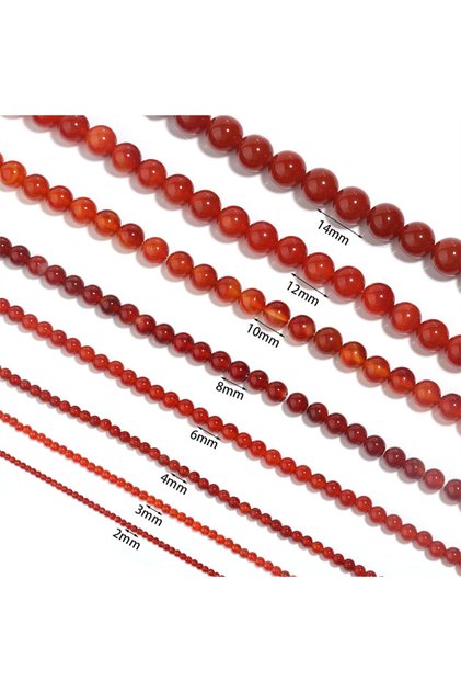 8mm 45pcs Red Carnelian 1 Strand Red Carnelian Agate Natural Stone Beads For Jewelry Making 2/3/4/6/
