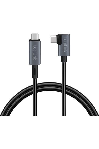 CABLU de alimentare și date LOGILINK, pt. smartphone, USB 2.0, USB Type-C (T) la USB Type-C (T) la 90