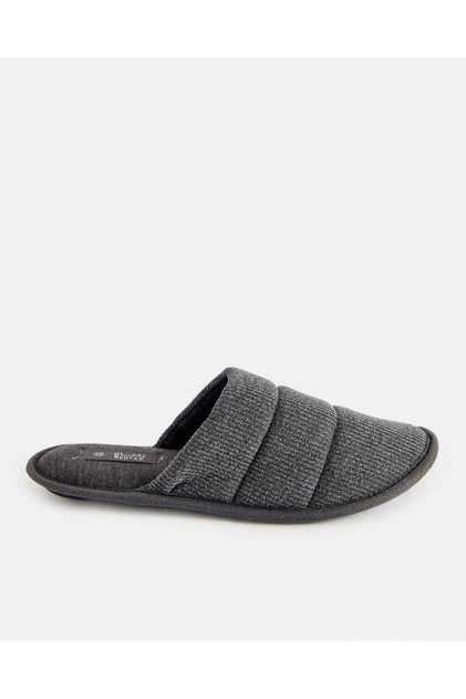 Men Grey Cut & Sewn Slippers