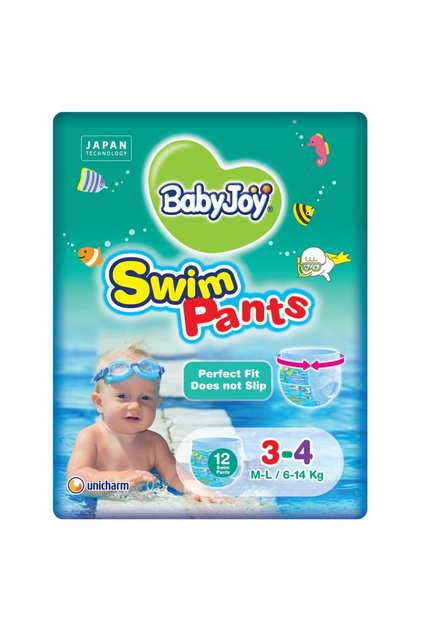 - Swim Diapers - Size 3-4 - Medium-Large - 6-14 kg - Value Pack - 12 Diapers