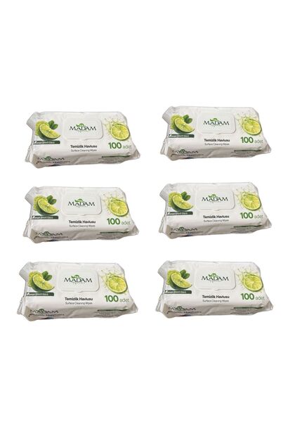 Pachet Servetele Multisuprafete cu lamaie - 100 buc x 6 buc