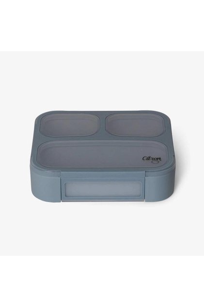 Çatal ve Kaşıklı Bento Beslenme Kutusu Seti - Dusty Blue