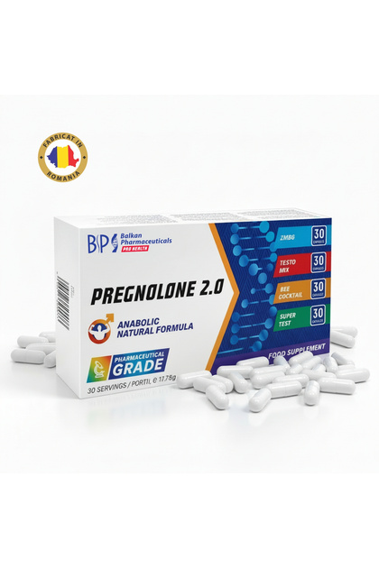 Supliment alimentar Pregnolone 2.0, 4x30 de capsule, sustine testosteronul, sanatatea prostatei, GMP