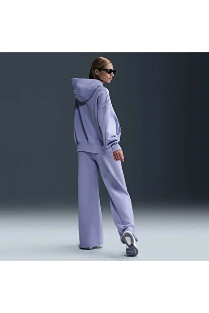 Nike NSW Phoenix Fleece Hr Pant Wide Kadın polarlı yüksek belli