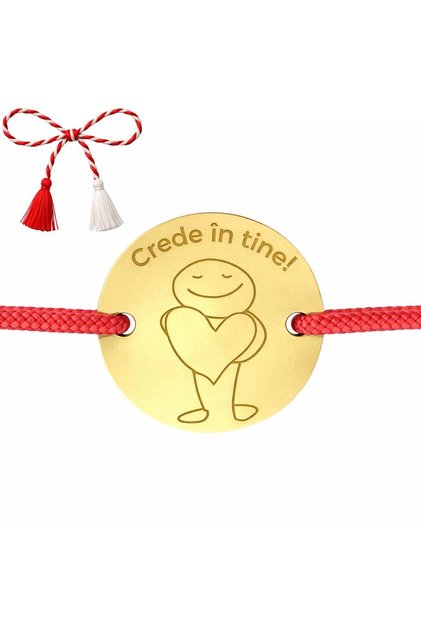 Brățară din argint 925 placată cu aur de 14k Crede în tine