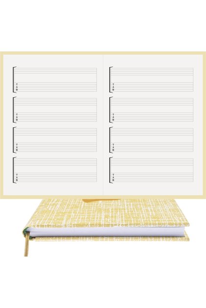 Guitar Notepad – Blank and Tab-Indexed - 100% Handmade, 2026 Collection – Artistic Binding – A/5