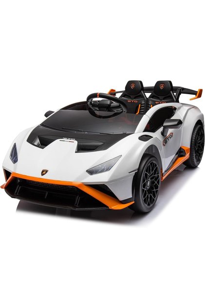 Mașină premium pentru copii Lamborghini Huracan STO de 12V, albă