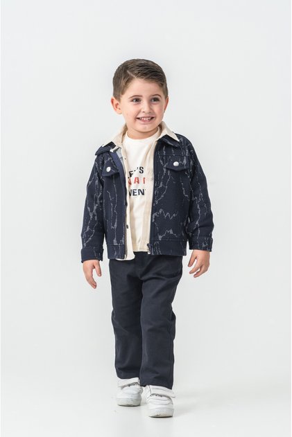 Knitwear Jacket 4-Piece (Jacket; Shirt; T-Shirt; Pants) Holiday Boy's Set