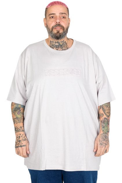 Mode XL Men's Large Size T-Shirt Bis Reserve U25017 Gray