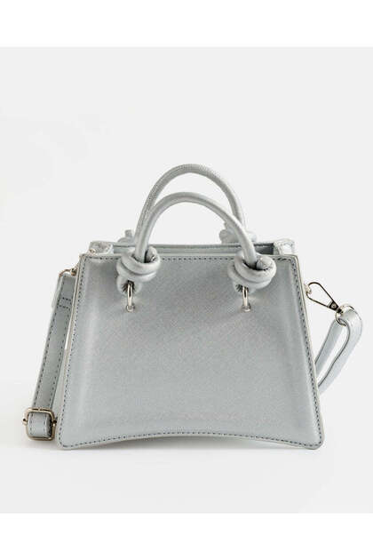 Women Silver Embellished Crossbody Bag