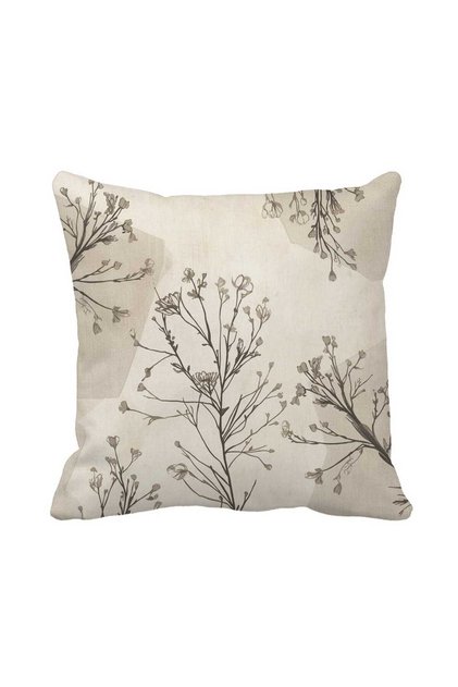 Double-Sided Minimal Design Floral Pattern 43X43 cm - Decorative Zippered Modern Throw Pillow Cover