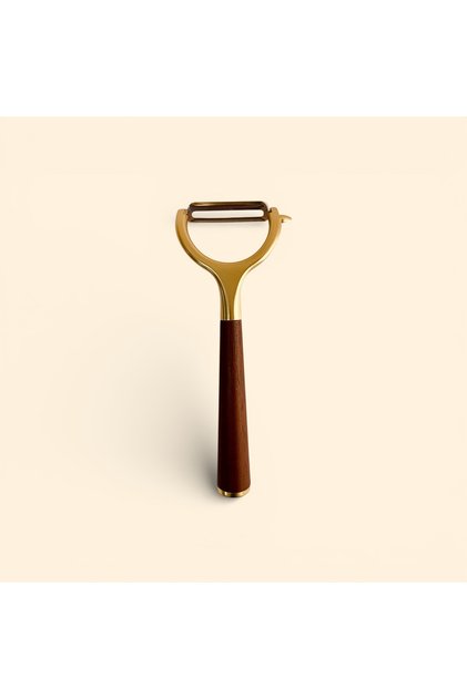 Acacia Handle Gold Peeler Stainless Steel