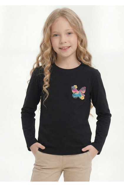 Printed Long Sleeve Girls' T-Shirt B12