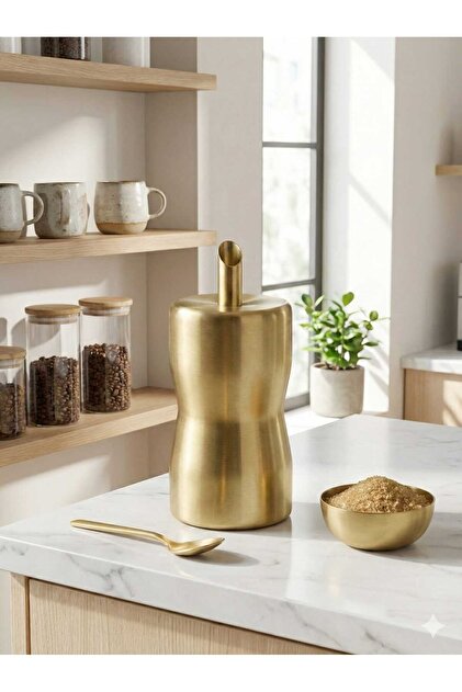 LOVYCO Gold Metal Dökme Şekerlik - Paslanmaz Pirinç Görünümlü