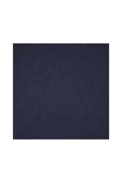 Lacivert 100X100 Logolu İpek Koton Jakar Eşarp