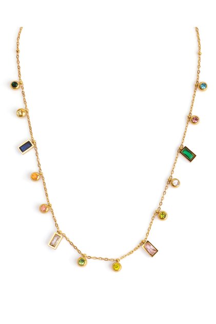 18kt Gold Plated Multi Charm Necklace