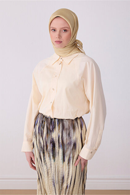 Eșarfă galbenă cu model clasic, 100% mătase twill 4305-04