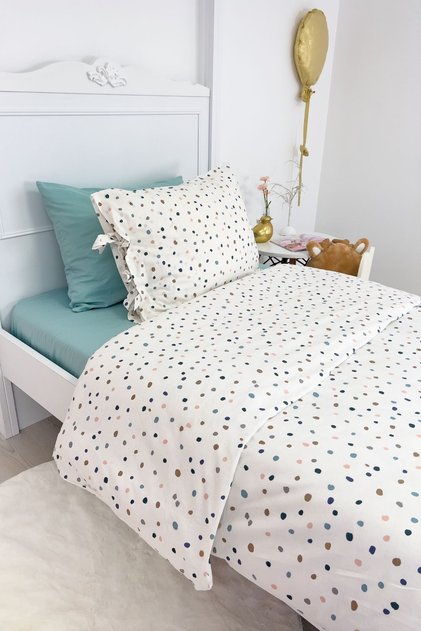 Duvet Cover Set Single 4 Piece - Sprinkle-Green