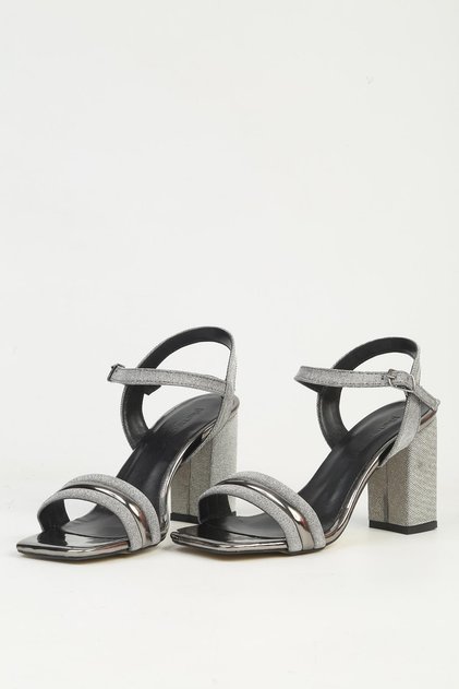 Women's Platinum Heeled Shoes Pc-55676