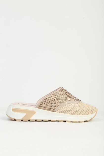Women's Beige Slippers Pc-55698