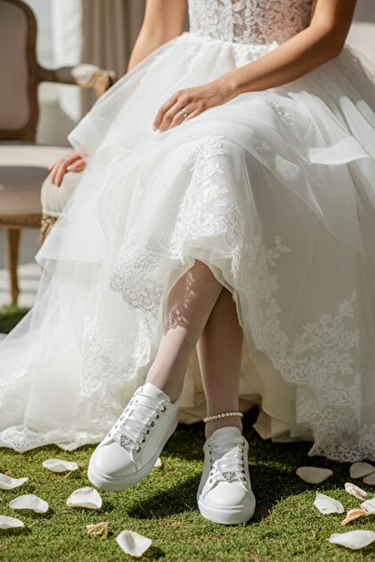 Wedding Winter White Dress Shoes Stilo White Evening Dress Sports Wedding Dress  Shoes – Comfortable