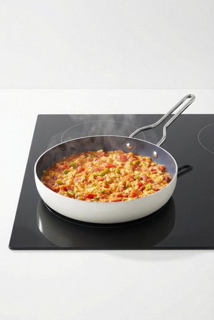 Sera Feel Yanmaz Yapışmaz Seramik Tava 32 Cm / Beyaz