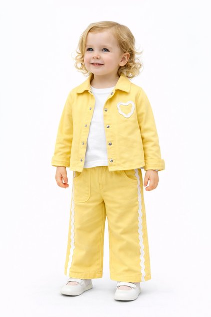 Girl's Heart Detailed 3-Piece Set 5264540