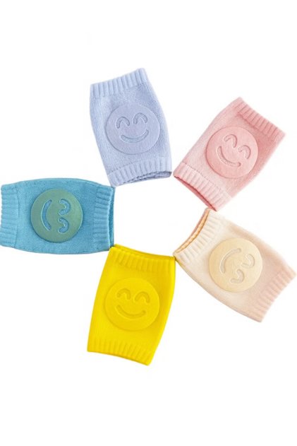 Baby Crawling Knee Pads, 5 Pairs Breathable Anti-Slip Knee Protectors with Sponge Pad