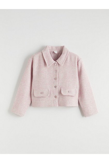 Girl's Glittery Tweed Jacket